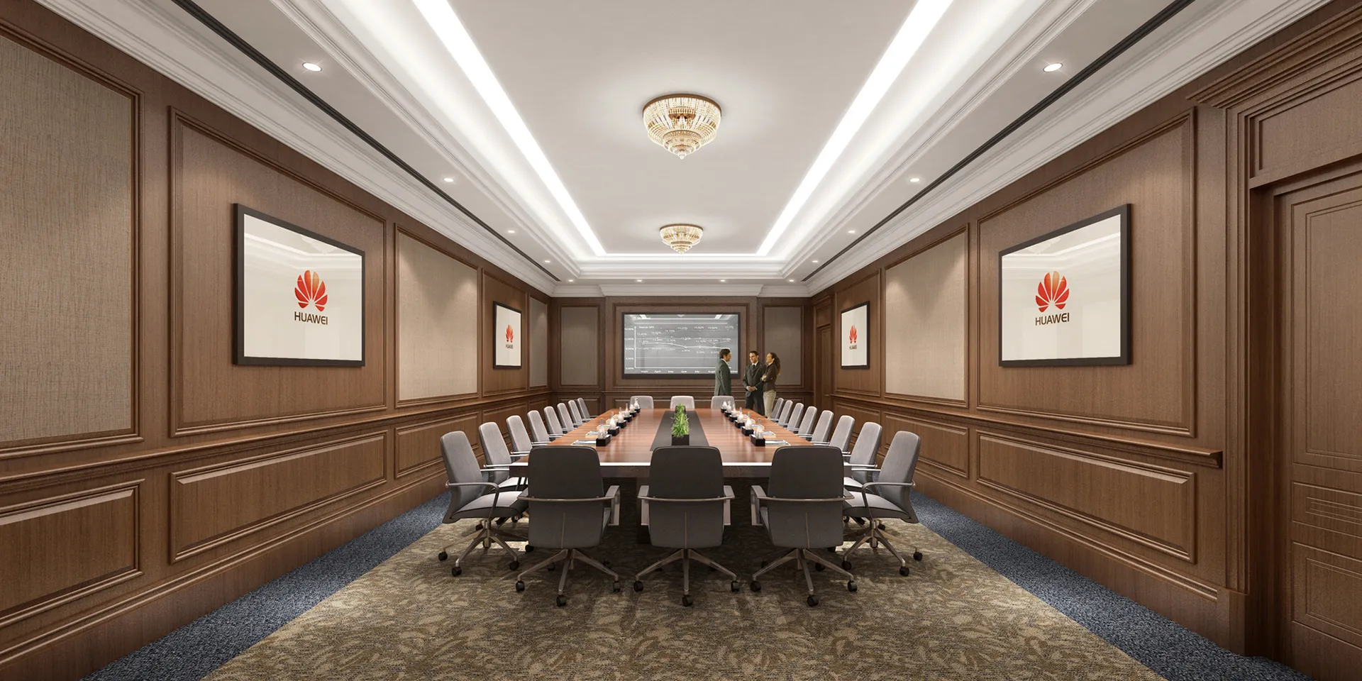 3D Interior Rendering Meeting Room Rendering