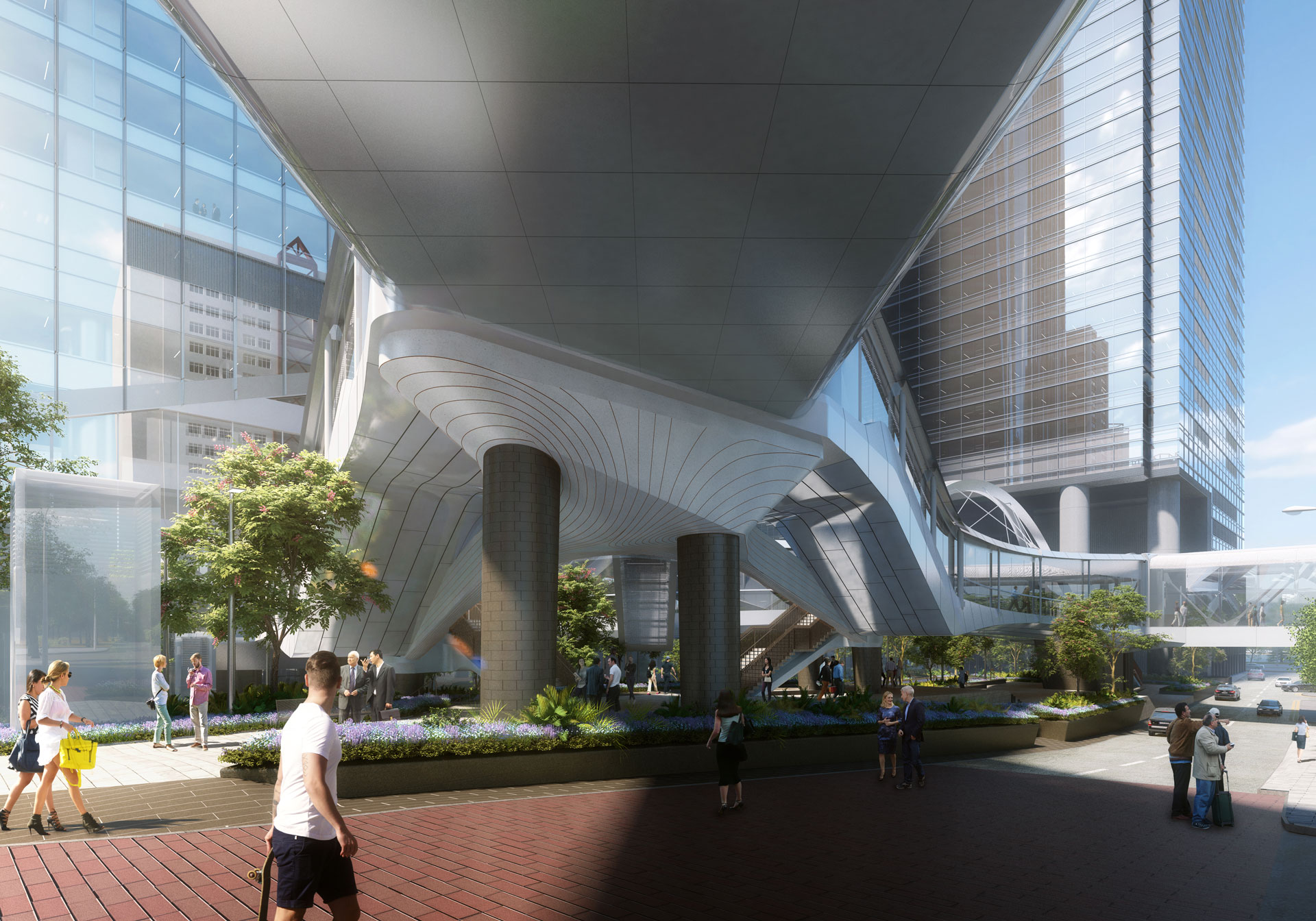 3D Still Renderings for Taikoo Walkway Project in HongKong, designed by Hugh Dutton Associates, based in Paris, France